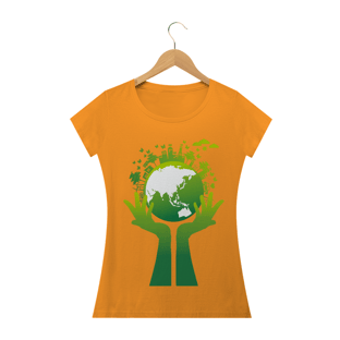 Nome do produtoCamiseta Baby Long Feminina - Planeta Sustentável