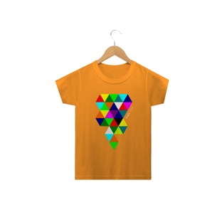 Nome do produtoTriângulos Coloridos, Camiseta Infantil, Bluza.com.br