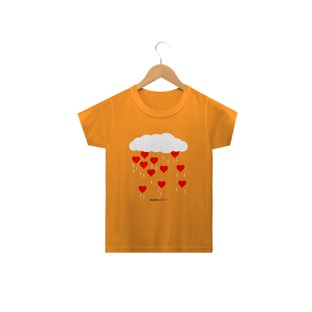 Nome do produtoChuva de Corações, Camiseta Infantil, Bluza.com.br