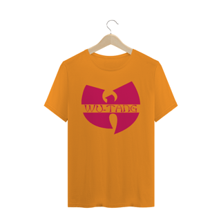 Nome do produtoCamiseta de Malha Quality Wu Tang Clan Logo Texto Tradicional Vermelho Escuro