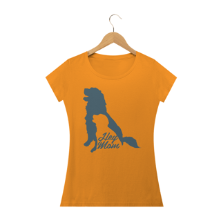 Nome do produto Camiseta Baby Long Quality Estampa Cachorro - Frase Hey Mom
