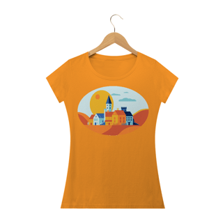 Nome do produto Camiseta Baby Long Quality Estampa Desenho Pequena Cidade