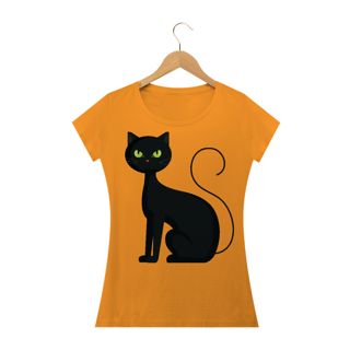 Nome do produto Camiseta Quality Estampa Gato Preto