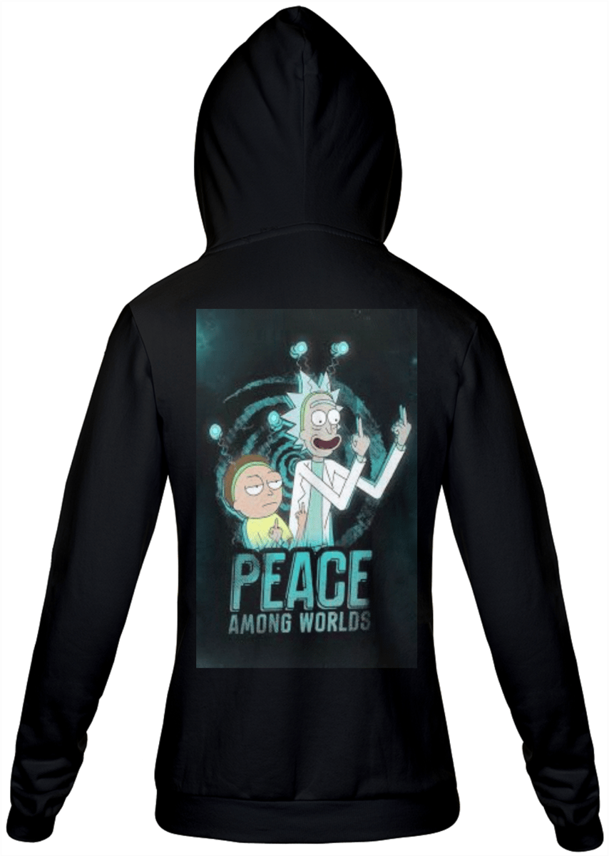 Nome do produto: moletom feminino rick and morty peace 