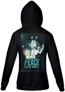 Nome do produtomoletom feminino rick and morty peace 