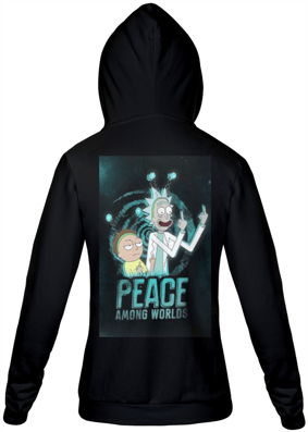 Nome do produto  moletom feminino rick and morty peace 