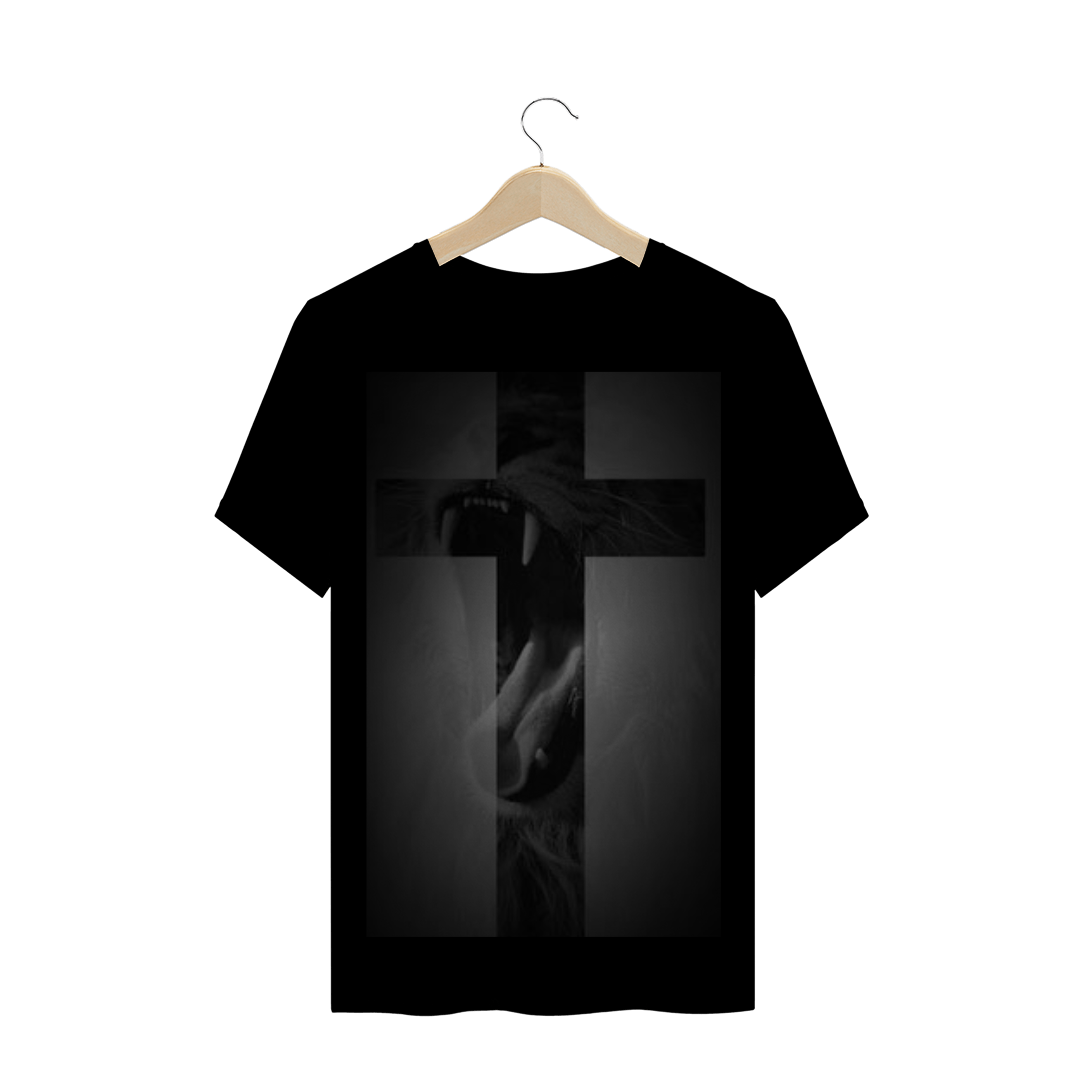 Nome do produto: Camiseta Cruz e o leão