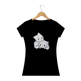 Nome do produtoCamisa Feminina Gatos Fofos +Cores