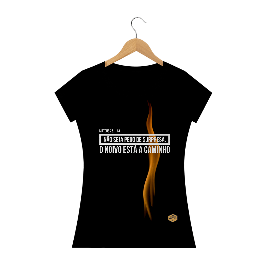 Nome do produto: Camisa BabyLook AVOD - NÃO SEJA PEGO DE SURPRESA