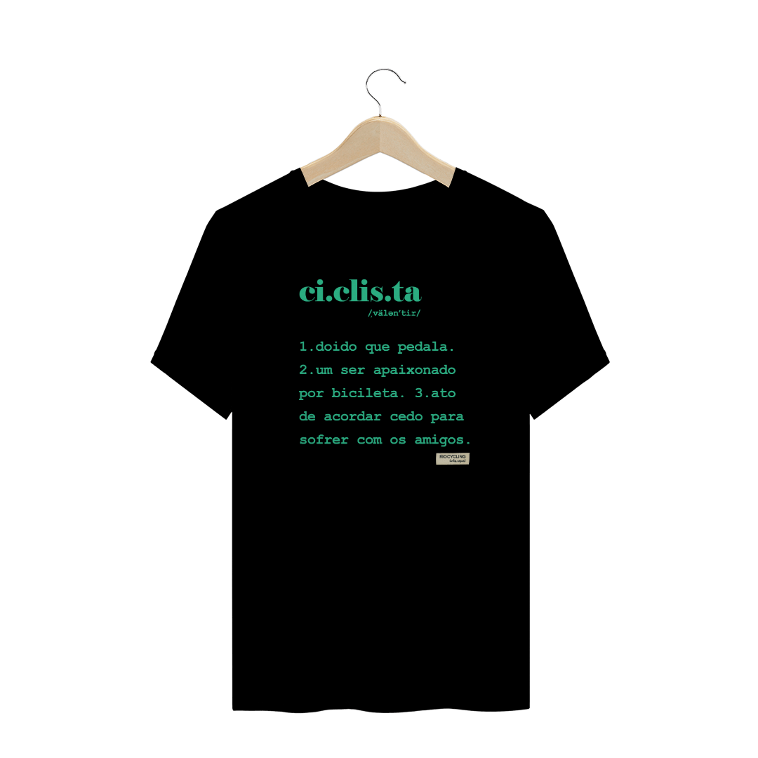 Camiseta Masculina Ciclista Definição Preta