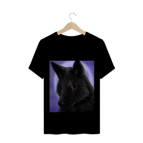 Camiseta masculina Lobo negro