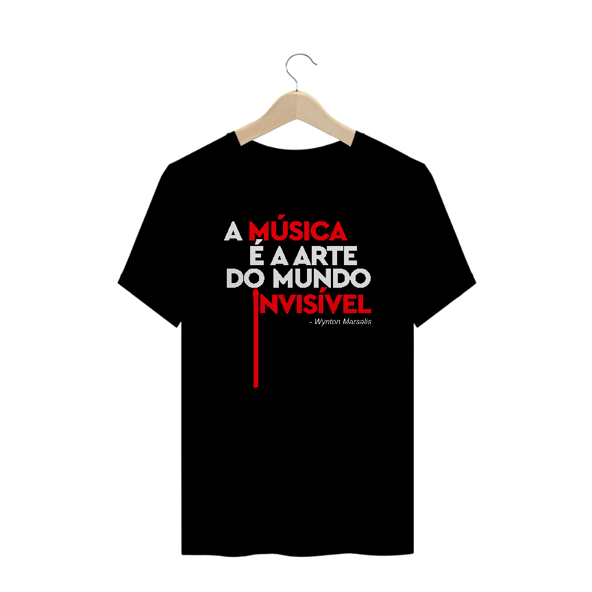 Camiseta arte do mundo invisível - preta, azul marinho.