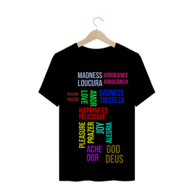 CAMISETA/EMOÇÕES PRETA