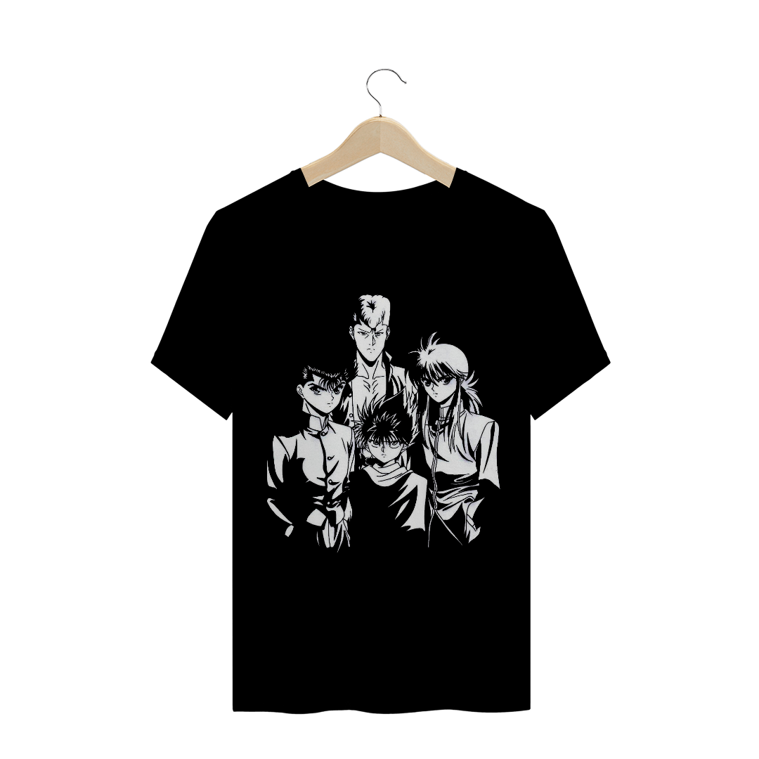 Nome do produto: Camisa Yu Yu Hakusho Protagonistas (Preta) Unissex