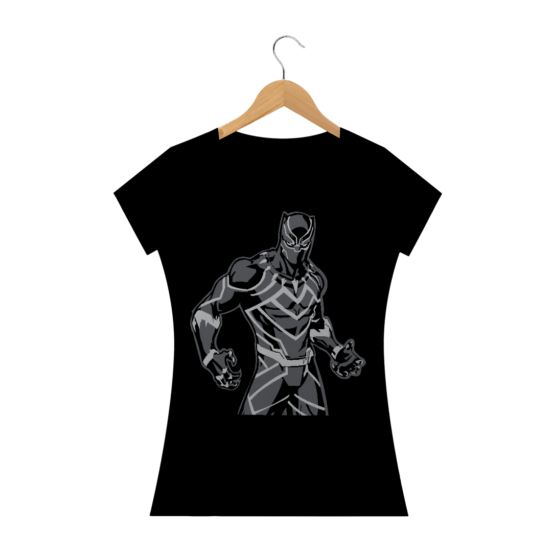 Nome do produto: Camiseta Feminina Pantera Negra  