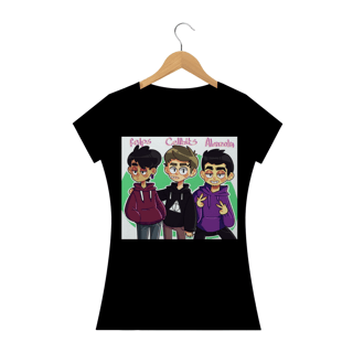 Nome do produto Camiseta Felps, Cellbit e Alanzoka ( Feminina )