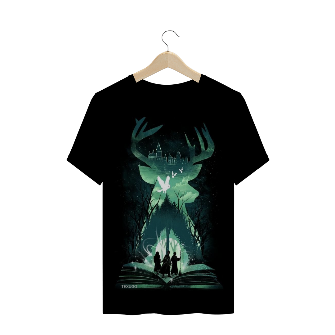 Nome do produto: CAMISETA HARRY POTER,CERVO,RELÍQUIAS DA MORTE