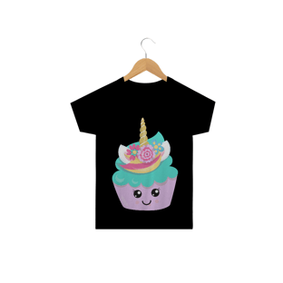 Nome do produtoCamiseta infantil Cup Cake Unicórnio