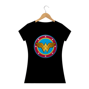 Nome do produtoCamiseta emblema Mulher maravilha 