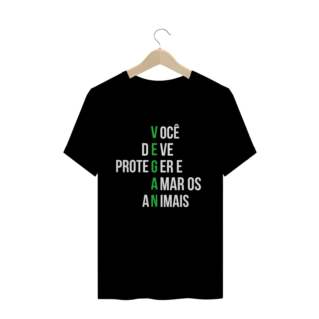 Nome do produto: Camiseta Vegana Você deve proteger e amar os animais