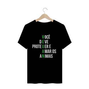 Nome do produtoCamiseta Vegana Você deve proteger e amar os animais