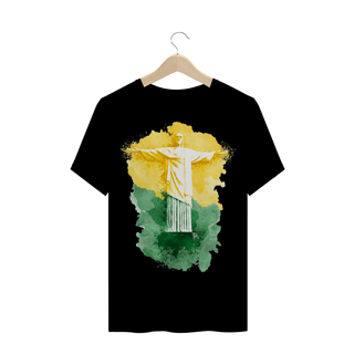 Nome do produto Camiseta Masculina Cristo Redentor Aquarela