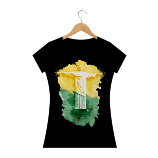 Nome do produto Camiseta Feminina Cristo Redentor Aquarela