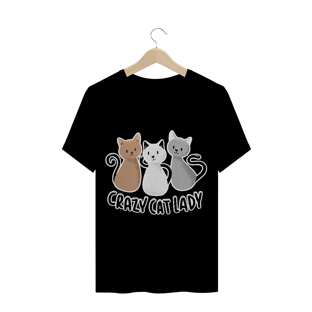 Nome do produtoCamiseta Crazy Cat Lady (gatos)