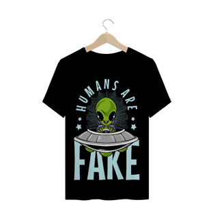 Nome do produtoCamiseta Humanos são Fake (aliens)