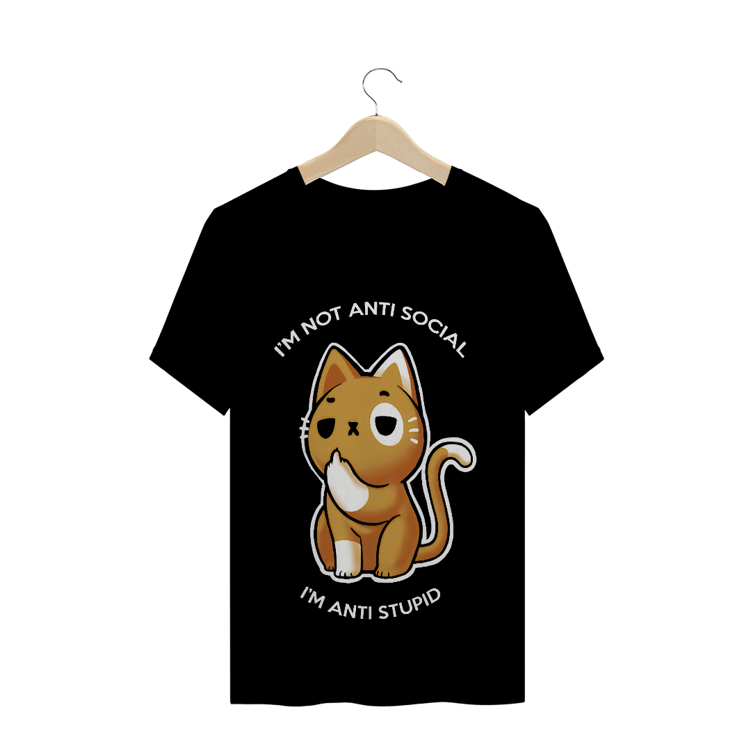 Nome do produto: Camiseta Não Sou Antissocial (gatos)