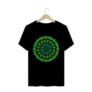 Nome do produto CAMISETA MANDALA VERDE FOLHAS