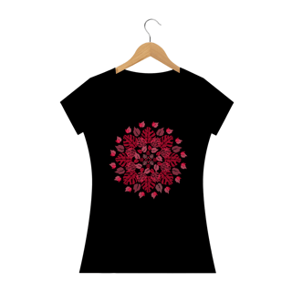 Nome do produto BABY LONG MANDALA VERMELHA FOLHAS