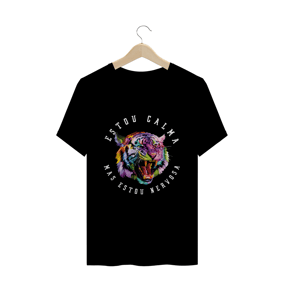 Camiseta estou calma mas estou nervosa