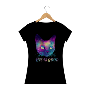 Nome do produtoBaby Look  Cat Life Is Good