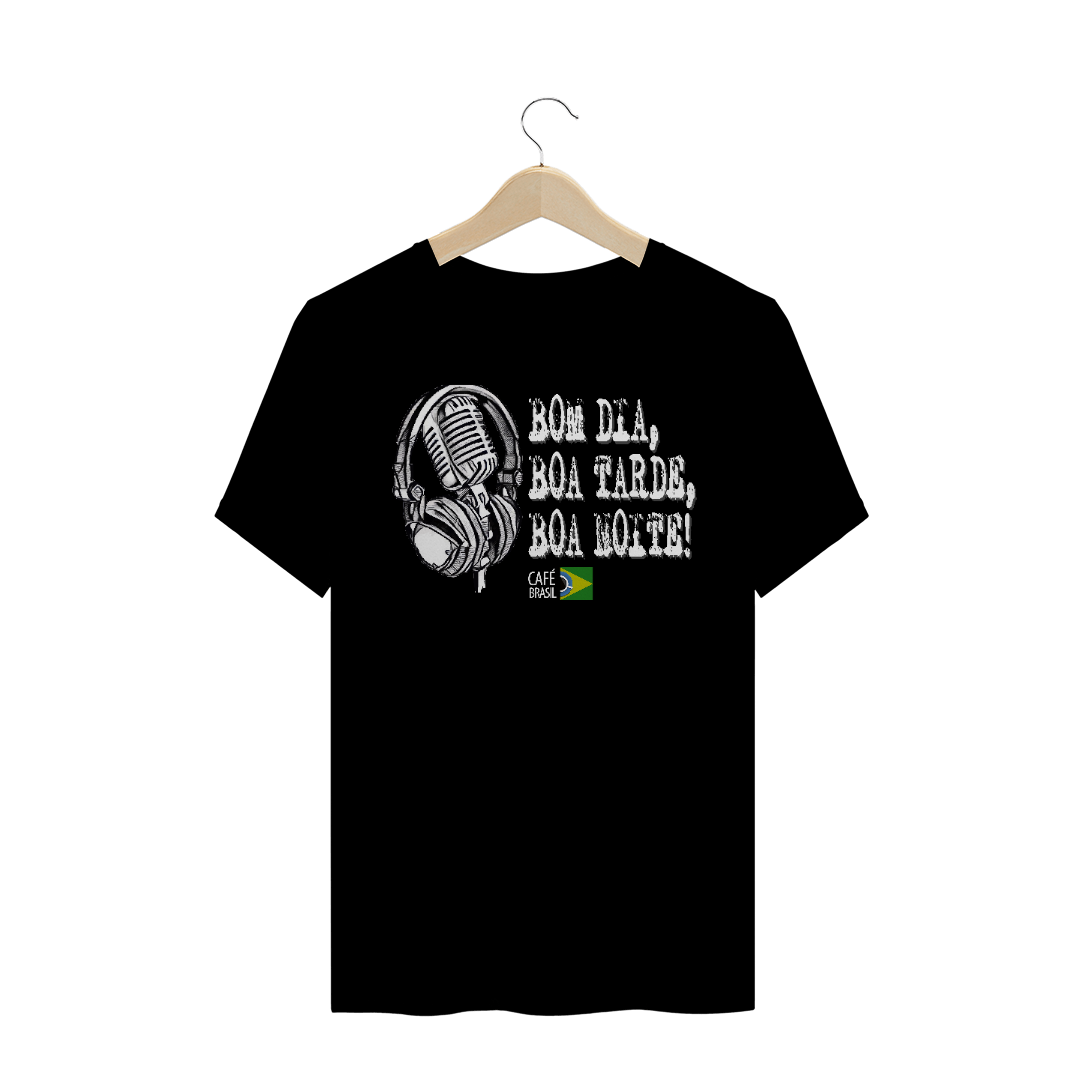 Nome do produto: Camiseta Bom dia, Boa Tarde. Boa noite com fone