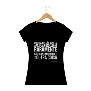 Camiseta Frase Benjamin Franklin Feminina