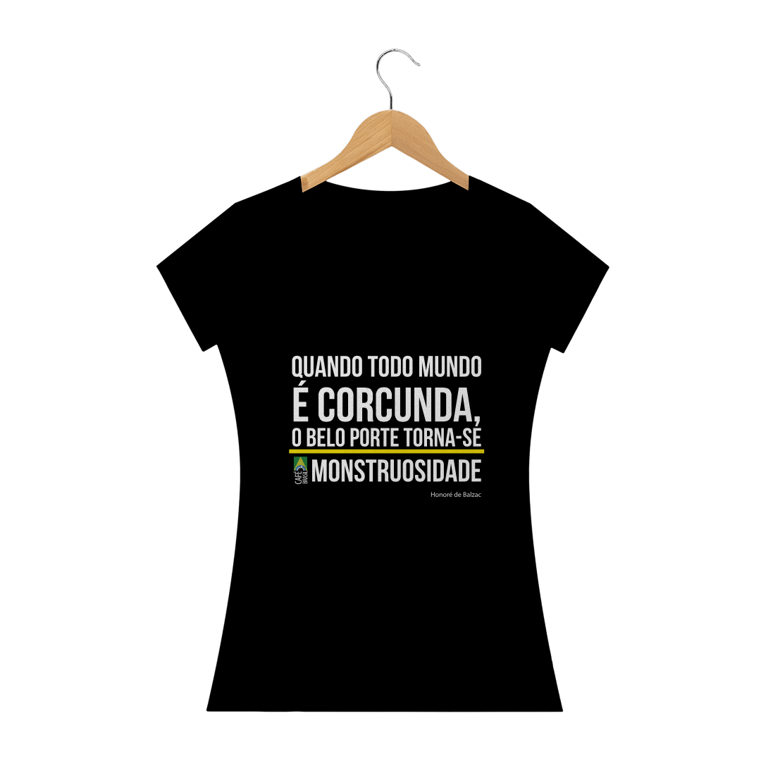 Camiseta Frase Honoré de Balzac Feminina