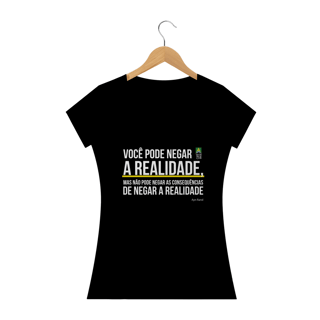 Camiseta Frase Ayn Rand Feminina