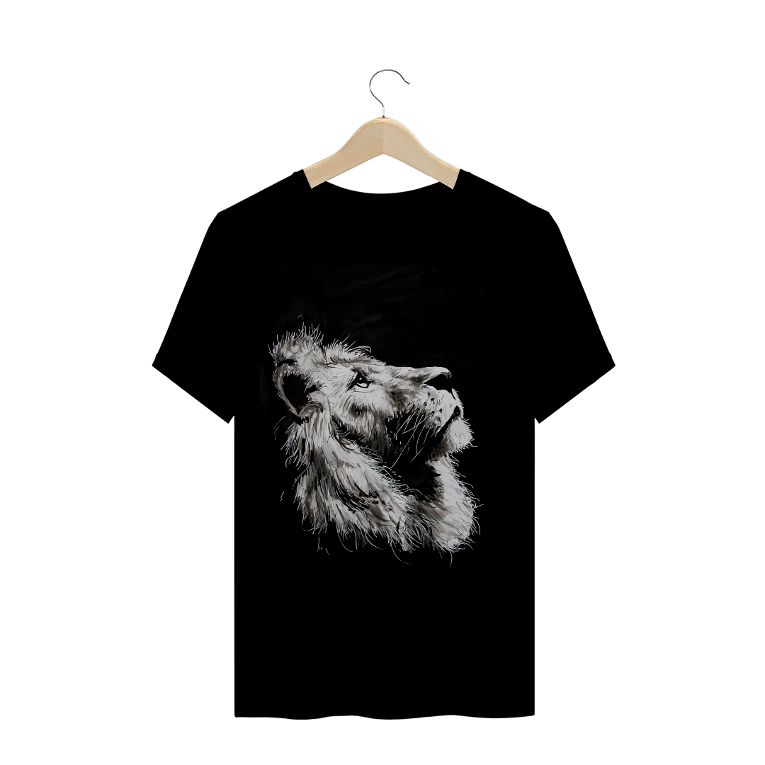 Nome do produto: Camiseta Leão Cinza