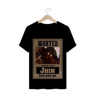 Nome do produtoCamiseta Jhin LoL Wanted 4 Cores