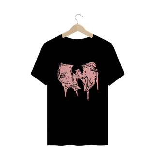 Nome do produtoCamiseta de Malha Quality Wu Tang Clan Logo Draw Grafite Rosa