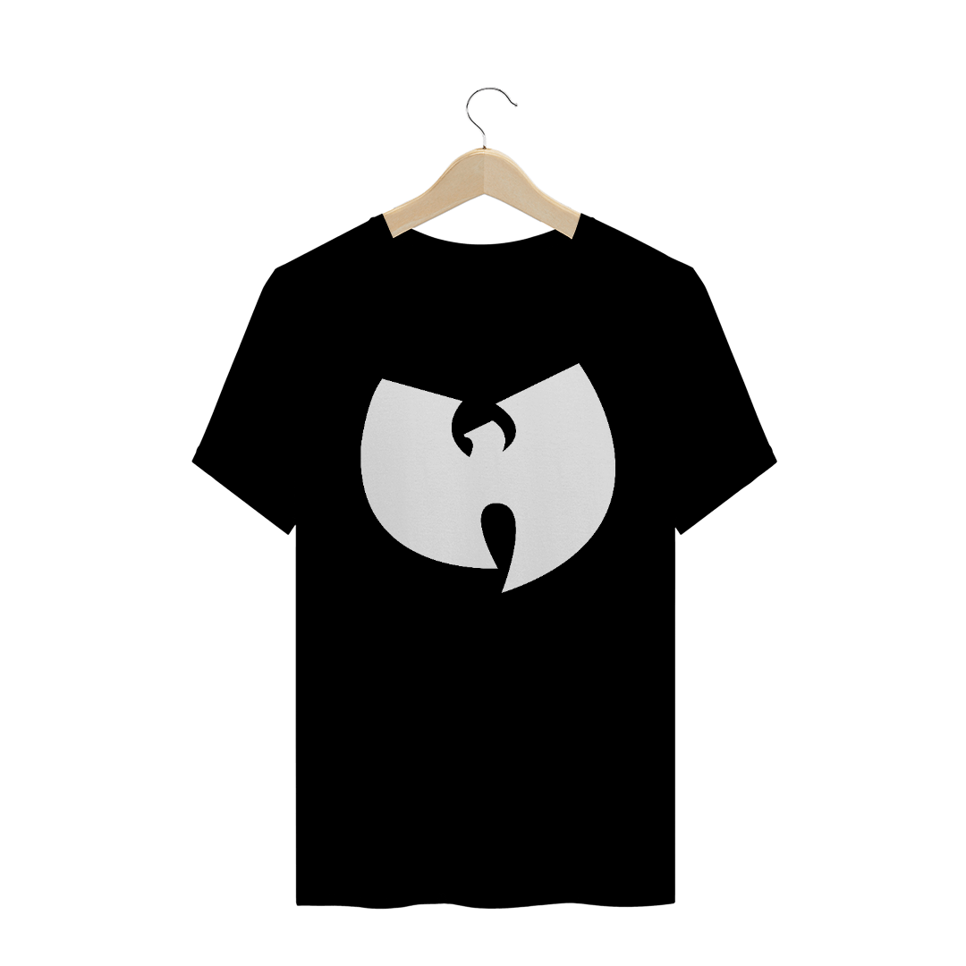 Nome do produto: Camiseta de Malha Wu Tang Clan Hip Hop PLUS SIZE Logo Tradicional Branco