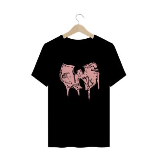 Nome do produtoCamiseta de Malha Wu Tang Clan Hip Hop PLUS SIZE Logo Draw Grafite Rosa