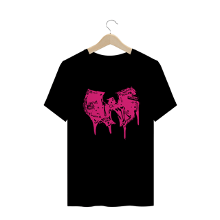 Nome do produtoCamiseta de Malha Wu Tang Clan Hip Hop PLUS SIZE Logo Draw Grafite Rosa Pink