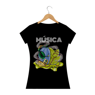 CAMISETA BABY LOOK MELANCIA MUSICAL 