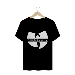 Nome do produtoCamiseta de Malha Quality Wu Tang Clan Logo Texto Tradicional Branco