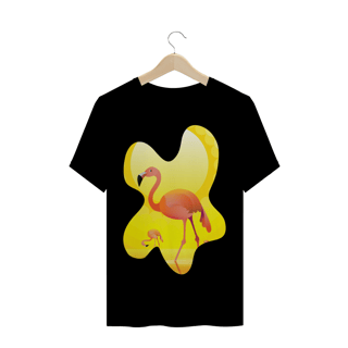 Nome do produto Camiseta Quality Estampa Garça Rosa