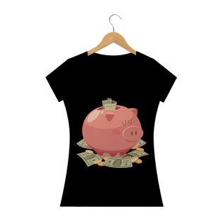 Nome do produtoCamiseta Baby Long Feminina - Porco da Poupança