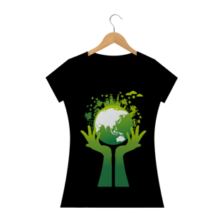 Nome do produtoCamiseta Baby Long Feminina - Planeta Sustentável