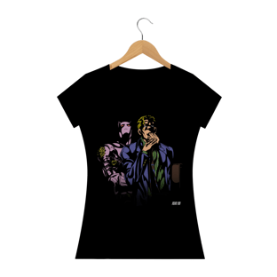 Nome do produtoCamiseta Feminina Yoshikage Kira e Killer Queen - JoJo's Bizarre Adventure Part 4: Diamond Is Unbreakable